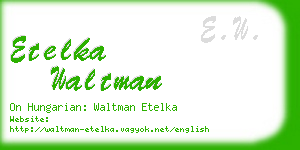 etelka waltman business card